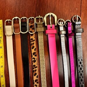 Stylish Women's Belt Set - Pink, Black, Brown, Gold